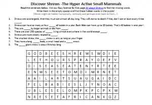 Download the free Shrews Worksheet!