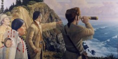 Fun Geography for Kids on Lewis and Clark - image of Sacagawea Joining Lewis and Clark