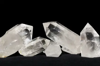Geography Fun Facts for Kids on the Types of Crystals - Image of Quartz Crystals - Types of Crystals Quiz